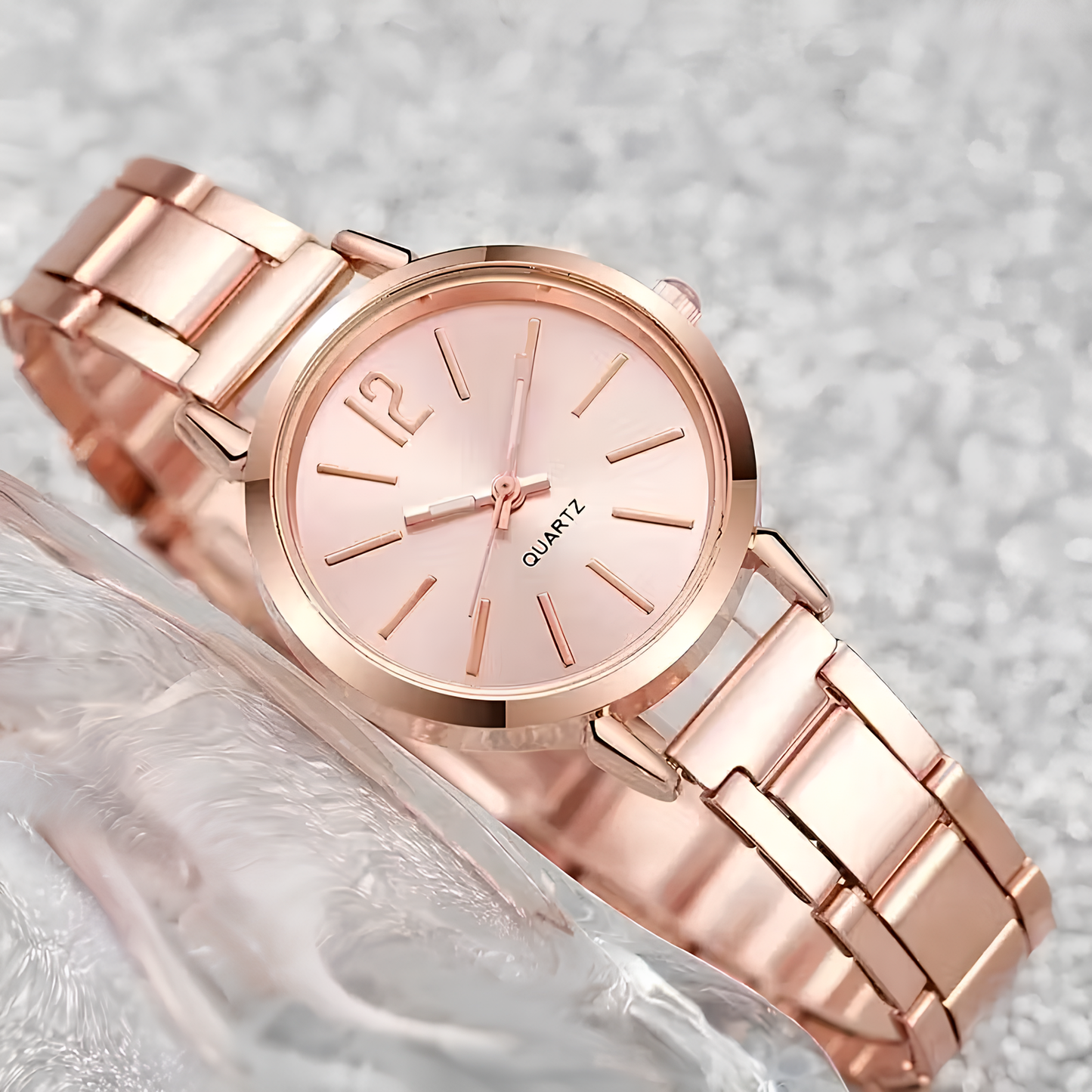 Dilove Kadın Kuvars Saat & Takı Seti – Şık 6’lı Kombin