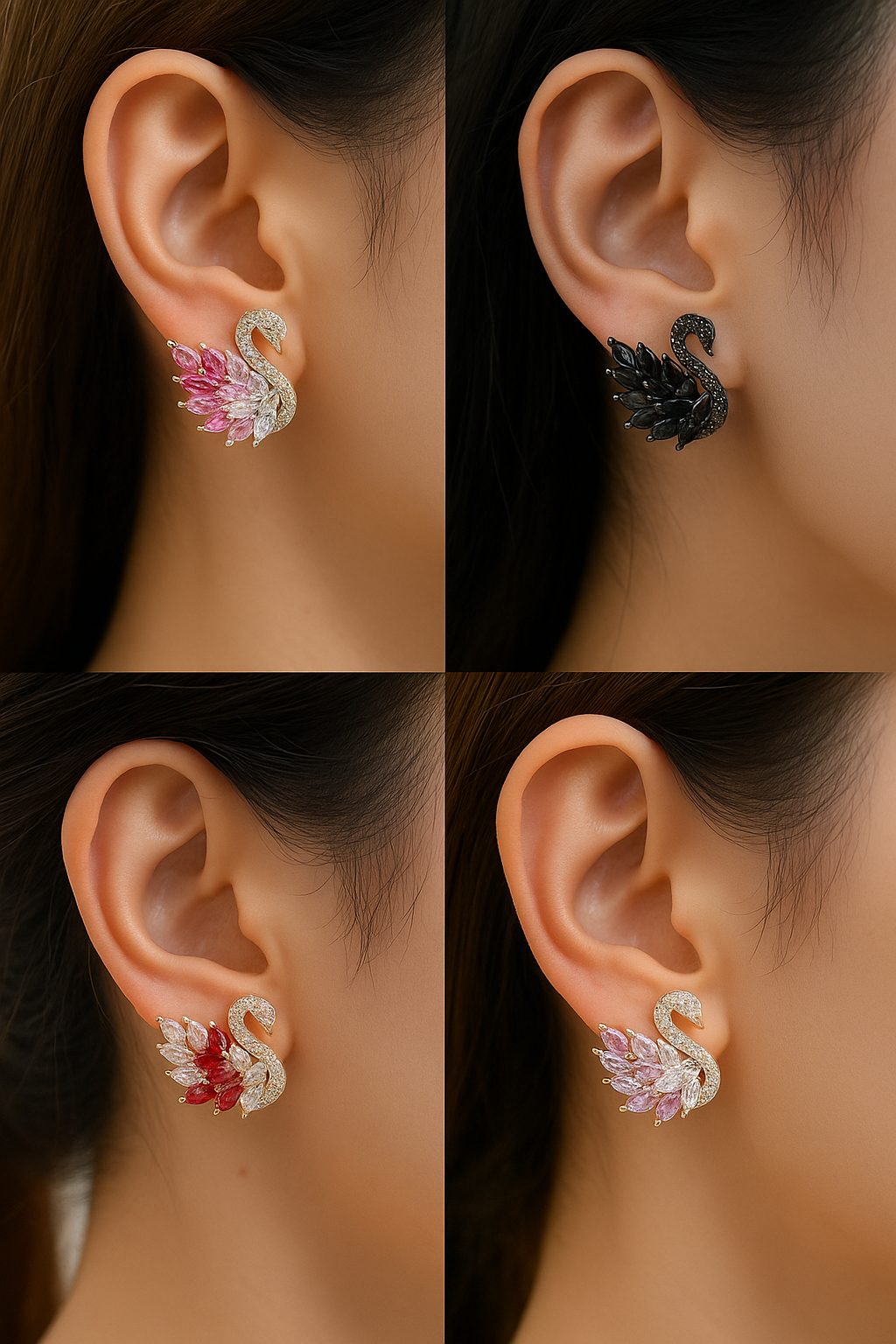 Dilove Kristal Taşlı Çiçek Kadın Küpe – Moda ve Hediyelik Aksesuar