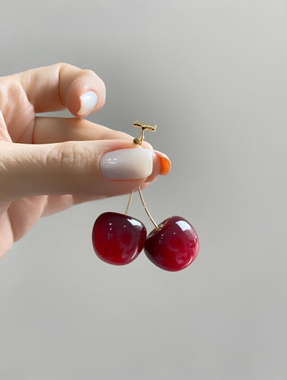 Dilove Kiraz Tasarım Kadın Küpe – Zarif ve Şık Model