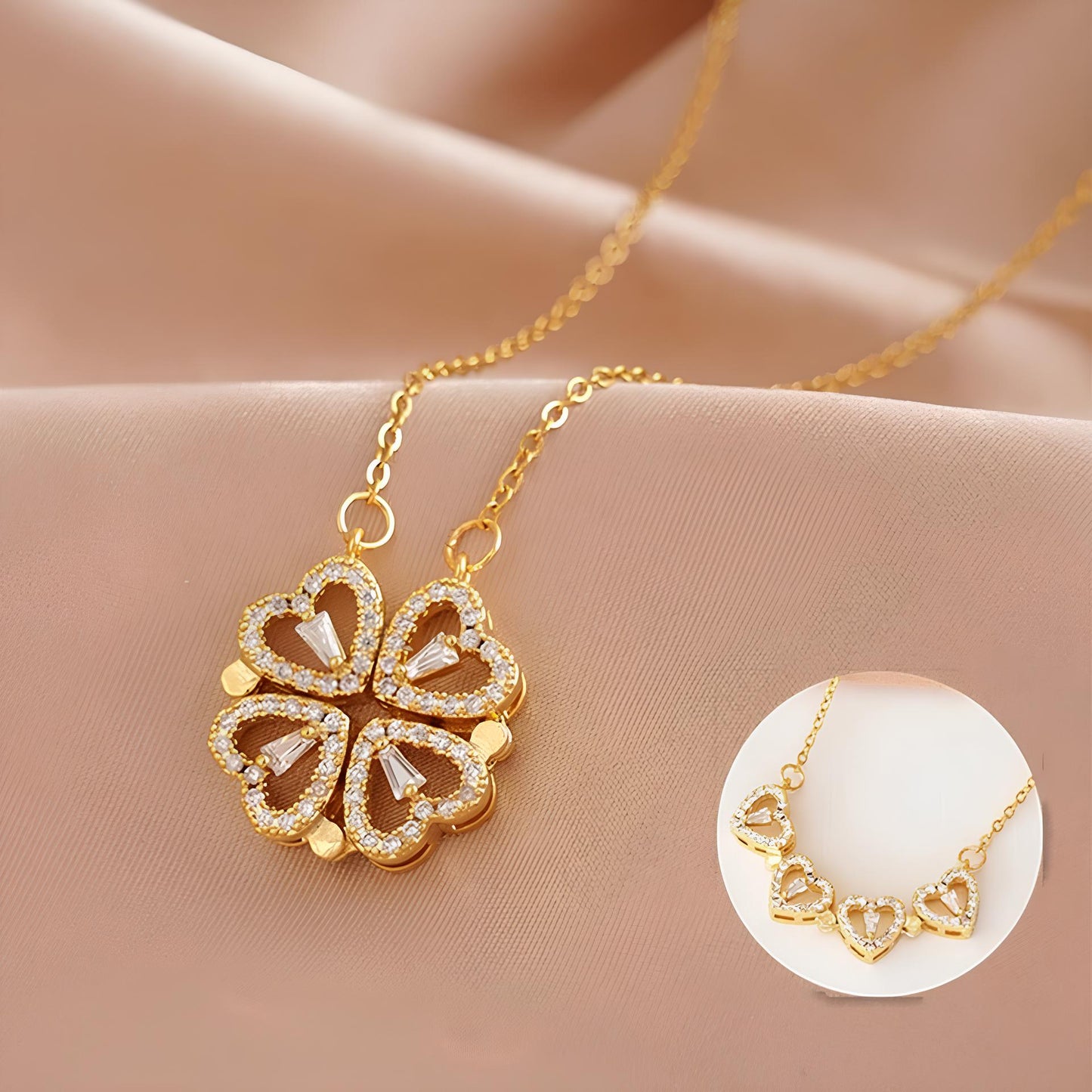 Dilove Çelik Gümüş Açılır Kapanır Kadın Kolye – Zarif ve Şık Model