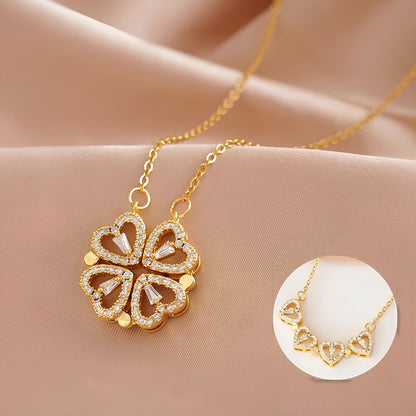 Dilove Çelik Gümüş Açılır Kapanır Kadın Kolye – Zarif ve Şık Model